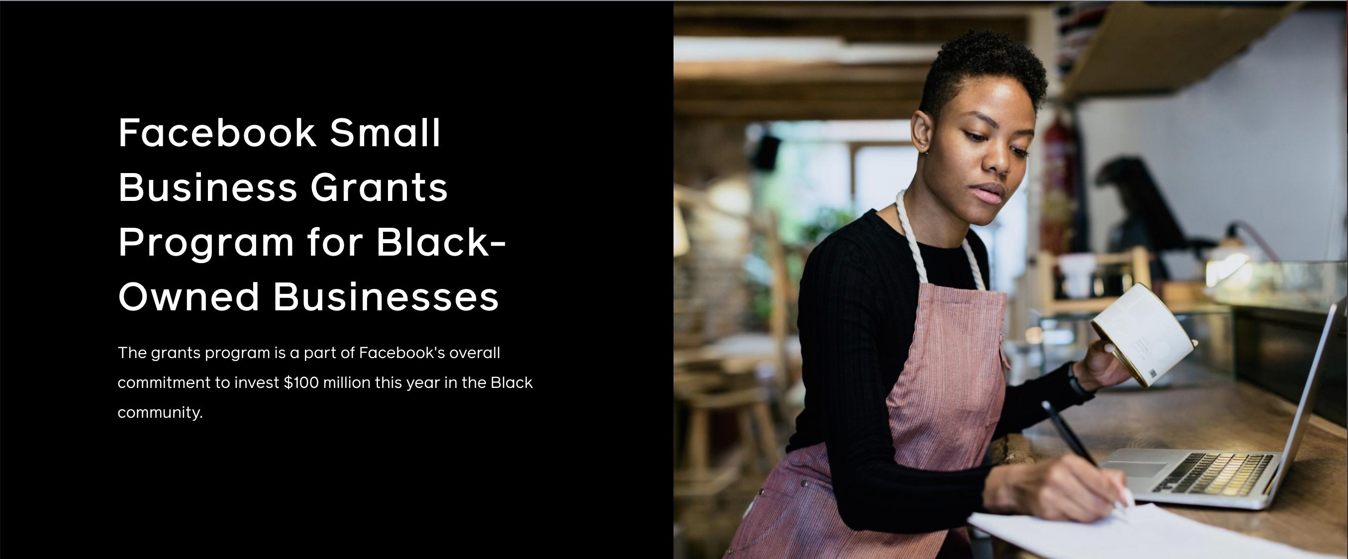 Facebook Small Business Grants Program for Black-Owned Businesses